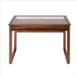  Ponderosa Glass Topped Table in Sonoma Brown: Home 