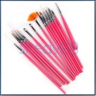 15 Design Pen Painting Brush Dotting Tool Nail Art Set  