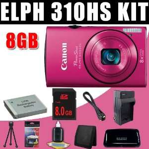   HD Video (Pink) NB4L Battery/Charger 8GB DavisMAX HDMI Bundle Camera