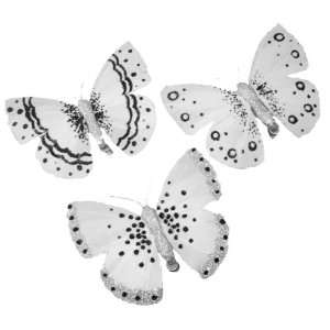   of Nature 23265 Feather/Glitter Butterfly Embellishment, 4 3/4 Inch
