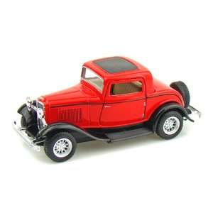  1932 Ford 3 Window Coupe 1/34 Red Toys & Games