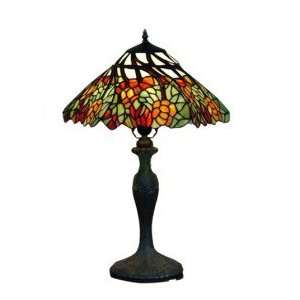  Tiffany style Floral Bronze Finish Table Lamp: Home 