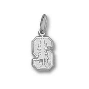  Stanford Cardinal S Tree 3/8 Charm   Sterling Silver 