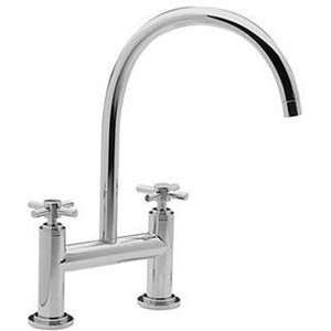 Barclay Temple Brushed Nickel 2 Handle High Arc Kitchen Faucet U426 