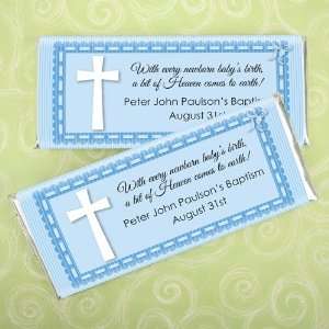   Cross   Personalized Candy Bar Wrapper Baptism Favors: Toys & Games