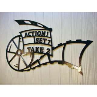 Metal Wall Art Home Theater Decor Action Movie Reel  