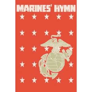 Marines Hymn #2 by Unknown 12x18:  Home & Kitchen