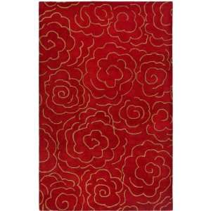   Red New Zealand Wool Area Rug, 2 Feet by 3 Feet: Home & Kitchen