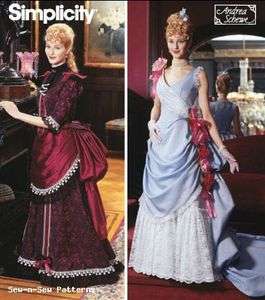   ~ Victorian Saloon Costume SEWING PATTERN Bustle/Titanic OOP  