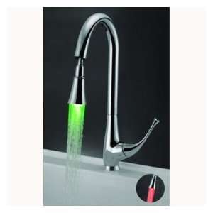   Handle Chrome Centerset LED Pull Out Kitchen Faucet: Home Improvement
