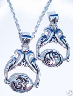 925 Silver Yin Yang Om Good Karma FLIP Necklace Jewelry  