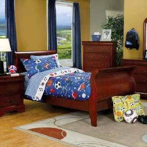 Wildon Home Caney Bed in Cherry   Queen:  Home & Kitchen