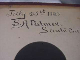 1893 SANTA CRUZ, CA. PHARMACY PRESCRIPTION LEDGER  