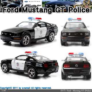 2006 Ford Mustang GT Police 138, 5 Diecast Mini Cars Toys Kinsmart 