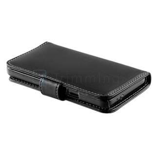   S2 2 II i9100 Black Leather Wallet Flip Pouch Case Cover New  
