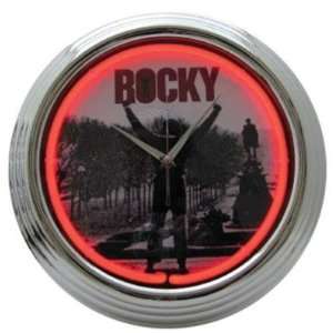 Rocky Balboa Licensed Neon Wall Clock Neon 