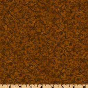  44 Wide Jingle All the Way Swirls Brown Fabric By The 