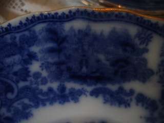 Antique Burgess & Leigh Nonpareil Flow Blue Saucer  
