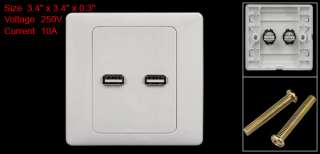 Dual Port Type A USB Socket Outlet Wall Plate Panel  
