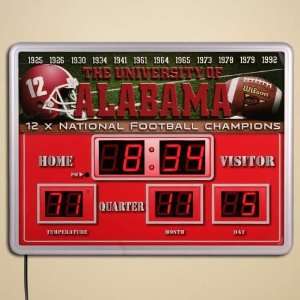    Alabama Crimson Tide LED Scoreboard Clock