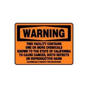  BIRTH DEFECTS OR REPRODUCTIVE HARM 10 x 14 Adhesive Vinyl Sign Home