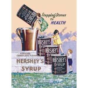   Hersheys Chocolate Metal Tin Sign Hershey Syrup Steps