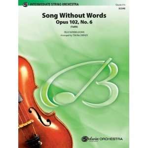 Song Without Words, Opus 102, No. 6 (Faith) Conductor Score & Parts 