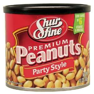 Shurfine Premium Party Style Peanuts   12 Pack  Grocery 