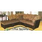 Best Quality 5 pc coffee brown color fabric and simulated leather 