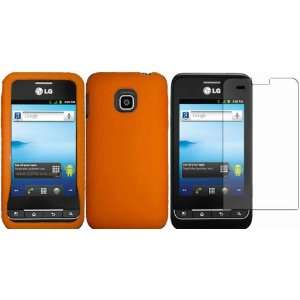  Orange Silicone Jelly Skin Case Cover+LCD Screen Protector 