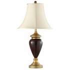 Cal Lighting Two Piece Table Lamp Set with KD Shade in Gold and Brown