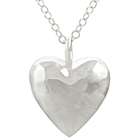 SilverBin Sterling Silver Hammered Heart Necklace