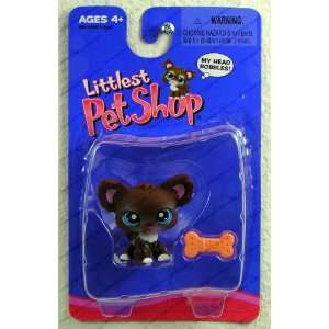  Littlest Pet Shop Brown Dog with Bone #219: Toys & Games