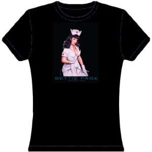   Bettie Page Nurse Trend Fit T Shirt   Small: Health & Personal Care