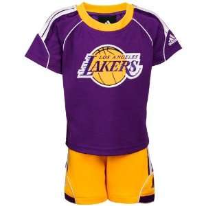  adidas Los Angeles Lakers Toddler Purple Gold Twenty Crew 