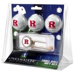  Rutgers Scarlet Knights NCAA 3 Ball Gift Pack w/ Cap Tool 