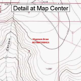  USGS Topographic Quadrangle Map   Shannon Draw, New Mexico 