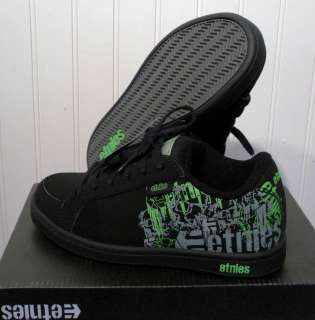 NIB Etnies Kingpin SMU 2 Boys Skate Shoes/Sneakers 1 6 Black MSRP$55 
