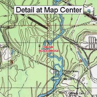 USGS Topographic Quadrangle Map   Oakdale, Louisiana (Folded 