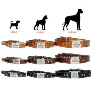   Bridle Leather ScruffTag™ Personalized Dog Collar: Pet Supplies