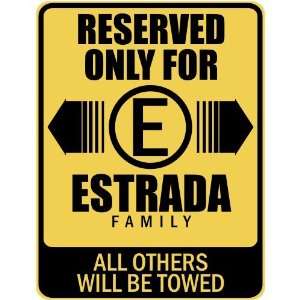     RESERVED ONLY FOR ESTRADA FAMILY  PARKING SIGN