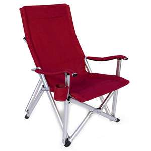   Lightweight All Aluminum Folding Lawn Chair RED WINE and FREE SHIPPING
