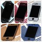 5x Carbon Fiber Skin Sticker Cover Full Body Protector For Iphone 4 4G