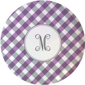 Kelly Hughes Designs   Melamine Plates (Purple Gingham)  