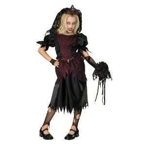  Kids Zombie Prom Queen Costume (Sz: Medium 8 10): Toys 