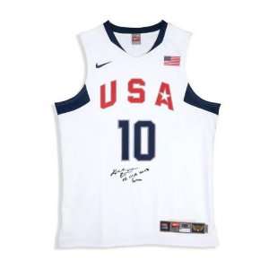 Kobe Bryant Team USA Autographed Nike White Jersey with 08 