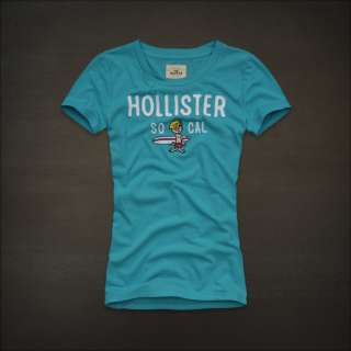 2012 NWT Hollister Women ~ CAPISTRANO ~ logo graphic T  Shirt New with 