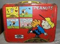 Peanuts`1976`United FeaturesCharlie BrownMetal Lunchbox  Cool Box 