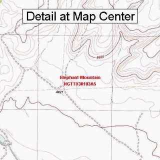  USGS Topographic Quadrangle Map   Elephant Mountain, Texas 