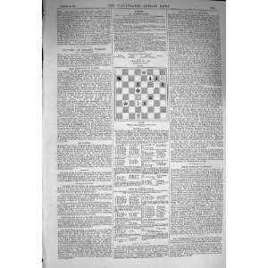   1875 Twelve Pages Chess Moves Illustrated London News